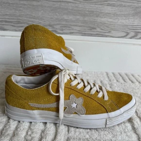 Converse x Golf Le Fleur x Tyler The Creator Suede Sneakers in “ Solar Power “ - Picture 2 of 12